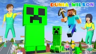 Yuta Mio Melarikan Diri Dari Rumah Titan Raksasa Creeper Minecraft 🤩🤢 Ketemu Steve Rumah Bertingkat