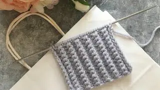 УЗОРЫ СПИЦАМИ.ПЫШНАЯ РЕЛЬЕФНАЯ РЕЗИНКА!//SPOKE PATTERN
