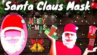 How to make Santa Claus Mask at home | Christmas activity | Kid's Craft Easy | Crazy Crafty Sisters