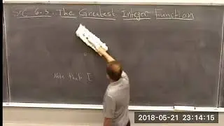 Sec  6.3 (D. Burton's, 7th Ed. - The Greatest Integer Function   part I)