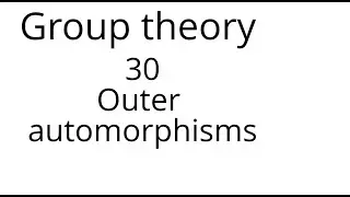 Group theory 30: Outer automorphisms