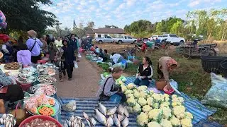 สุดยอด‼️ ตลาดเช้าบ้านนาเจริญ อาหารอีสานตามฤดูกาล อำเภอเขมราฐ อุบลราชธานี