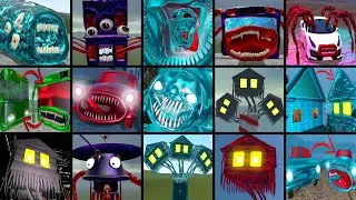 COMPILATION with BUS EATER,EXTRA SLIDE,CURSED TRAIN,HOUSE HEAD,SIREN HEAD,LIGHTHOUSE (Garry's Mod)