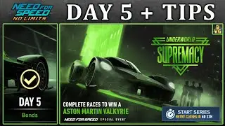 NFS No Limits | Day 5 + TIPS - Aston Martin Valkyrie | Underworld: Supremacy