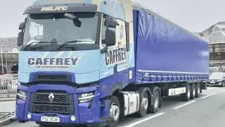Irish Lorries and others leaving Holyhead