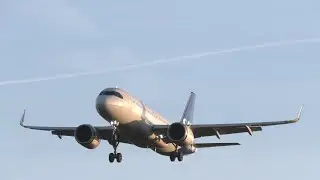 SAS Airbus A320neo Sunrise Final Approach to London Heathrow Airport (LHR)
