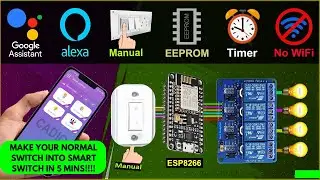 Smart Home Automation Based ESP8266 | IOT | Using Google Assistant Alexa & Cadio #hometech #tech