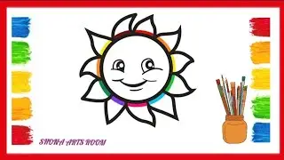 How to draw a rainbow Sun |Easy drawing|Step by step rainbow Sun drawing#artdrawingforkids