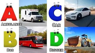 ABC Song Phonics, Transportation Song, ABC Song, Alphabet Educational Song A to Z for kids