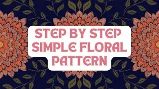 Relaxing Digital Floral Pattern Drawing | Calming Step by Step Art Process Last video of 2024#art