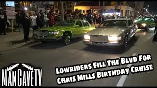 Lowriders Went Crazy On Van Nuys Blvd For Chris Mills aka The Mothership Birthday Cruise 1/29/2022