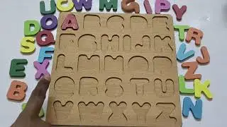 Learning Uppercase Letters With Alphabet Puzzle Board | Capital Letters | ABCD 