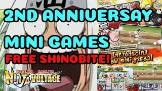 2nd Anniversary MINI GAMES! + Guild SAM 23 | NEW CONTENT HYPE | Naruto X Boruto Ninja Voltage