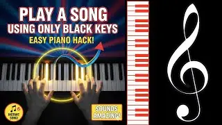 Mary Had a Little Lamb on Piano Using Only Black Keys | Easy Tutorial with Both Hands