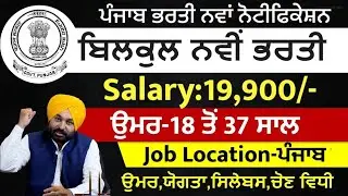 ਪੰਜਾਬ ਦੇ 23 ਜ਼ਿਲ੍ਹਿਆਂ ਦੀ ਭਰਤੀ ਆਈ |Punjab Govt Jobs 2025 | Punjab Govt Jobs in nov 2025