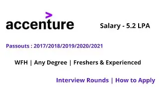 Accenture Recruitment 2021 | Freshers  | Accenture OffCampus jobs | Without coding | Any Degree