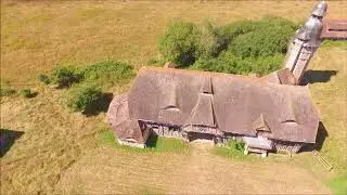 Vue aérienne par drone Le Val Gallerand, vallée de la Risle