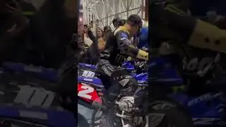 Yamaha Motorcyclist's Insane Burnout Performance in Public! Haiden Deegan and Copper Webb SX Champs