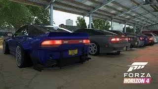 Forza Horizon 4 | Clean Stance Car Meet - Cruising & Drifting w/ Widebody 240SX, 300ZX, S2K, & More