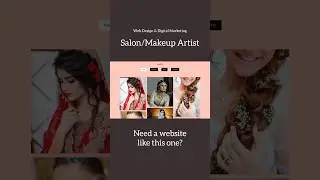 Salon/ Makeup Artist website design #hairstyle #haircare #skincare #makeup #beautytips #wedding #seo