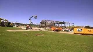 Timelapse of the deconstruction of Heliport shed in Clyde NSW