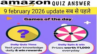 Amazon FunZone Daily Quiz Time Answers - 9 Feb 2026 all answer