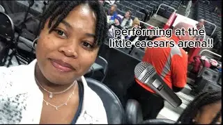 singing the national anthem little caesars arena! || Harlem Globetrotters 100 year tour! ||
