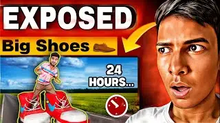 Speding 24 hour in monster shoes 👞 Exposed A1 Adventure video🎥.. 