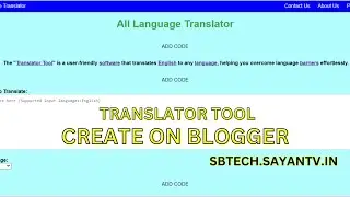Create All Language Translator Tool on Blogger with Free Script | Translate English to Any Language
