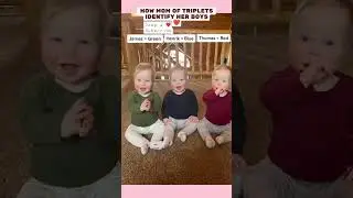 How to tell identical triplets apart in emergencies #shorts #shortsfeed #cutebaby #tripletsbaby