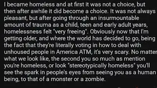 Three homeless testimonials