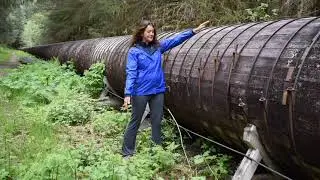 Wooden Stave Raw Water Pipeline