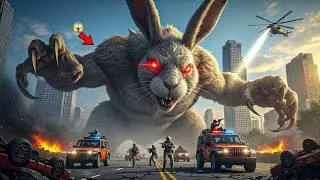 Rabbit Monster Attack in City | Epic Rescue Team vs Giant Rabbit