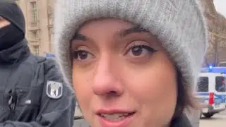 Auf einer Pal&auml;stina-Demo in Berlin (11. Januar 2025) | Mit Karoline Preisler