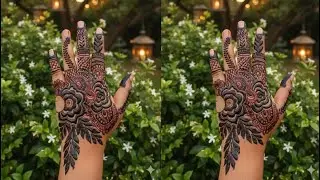 Back hand mehndi design simple arabic rose|Back hand flower mehendi design simple arabic#mehndi 