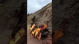 Yanar Dag (Burning Mountain).#fire #naturalgas #travel