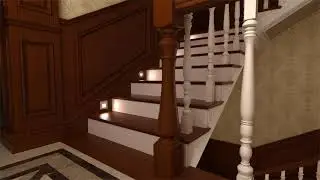 Installation of sensor-controlled stair lighting