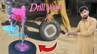 Insanely Powerful DIY Drill Machine Made from Motorcycle Parts |diy tools km fabrication 