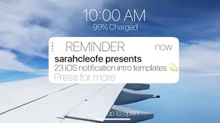 iPhone/iOS notification intro templates (no text | free to use!) ♡