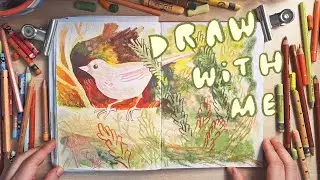 draw with me: chat about drawing challenges + this sketchbook spread ✿ (almost) real time painting