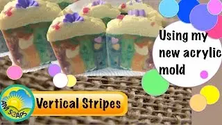 Vertical striped soap in new acrylic  mold