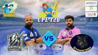 LIVE | CPL T20 SEASON 3 - MATCH 2 |  ANDREW THUNDER BOLTZ VS PUTZMEISTER PANTHERS | 8-02-2026