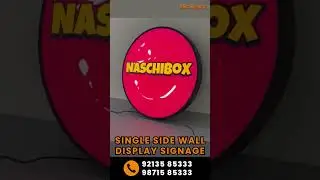 Single Side Wall Display Signage | LED Acrylic Logo Display  | Slim Signage