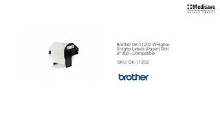 Brother DK 11202 WHighte SHighp Labels Paper Roll of 300 Compatible DK 11202 1920x1080