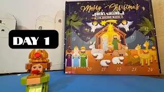 Advent Calendar - Nativity Scene - Building Blocks - Merry Christmas 