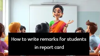 How to write remarks for students in progress card #remarks #reportcard #teacher