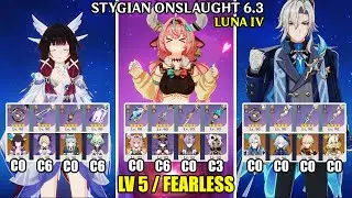 NEW Stygian Onslaught 6.3 - Lv 5 Fearless | C0 Columbina C0 Varesa C0 Neuvillette | Genshin Impact