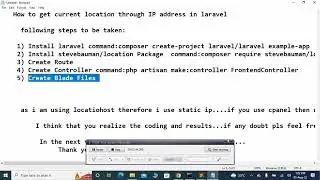 How to get current location through IP address in Laravel