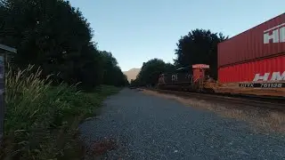 Evening CPKC/CN Traffic on the CPKC Cascade Sub. - Agassiz, BC [07.01.2025.]