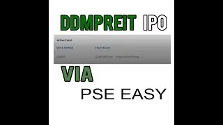 DDMPREIT via PSE Easy paano